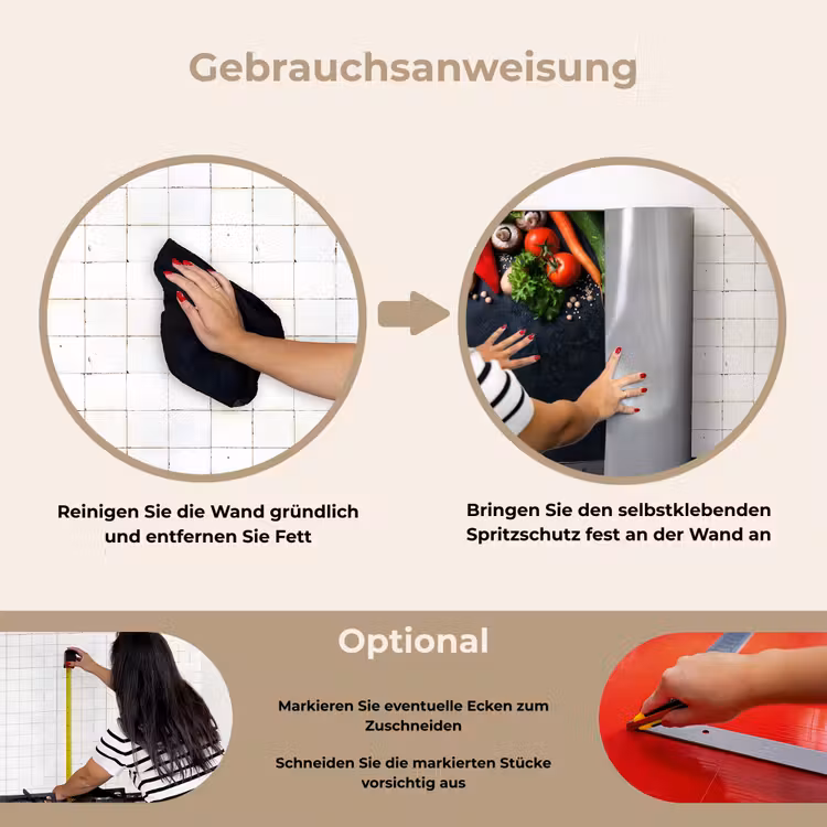 Verse Oogst in de Keuken keuken achterwand spatscherm klein -gebruiksaanwijzing_DE