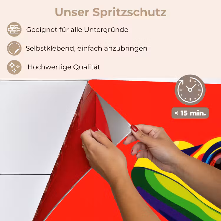Kikker - Kleurrijk - Strepen - Ogen keuken achterwand spatscherm klein -spatscherm_DE