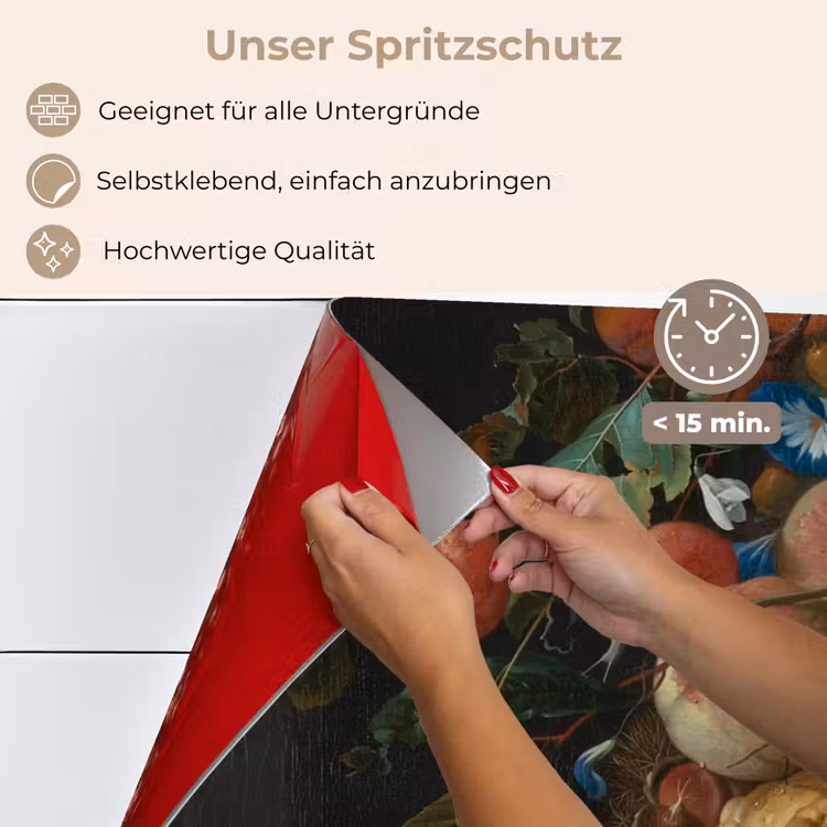 Festoen van vruchten en bloemen - Schilderij van Jan Davidsz. de Heem keuken achterwand spatscherm middel -spatscherm_DE