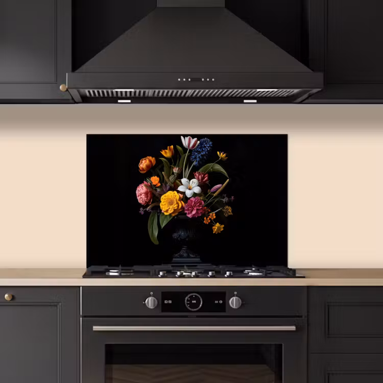 Lente - Bloemen - Klassiek - Vaas keuken achterwand spatscherm klein -sfeer1