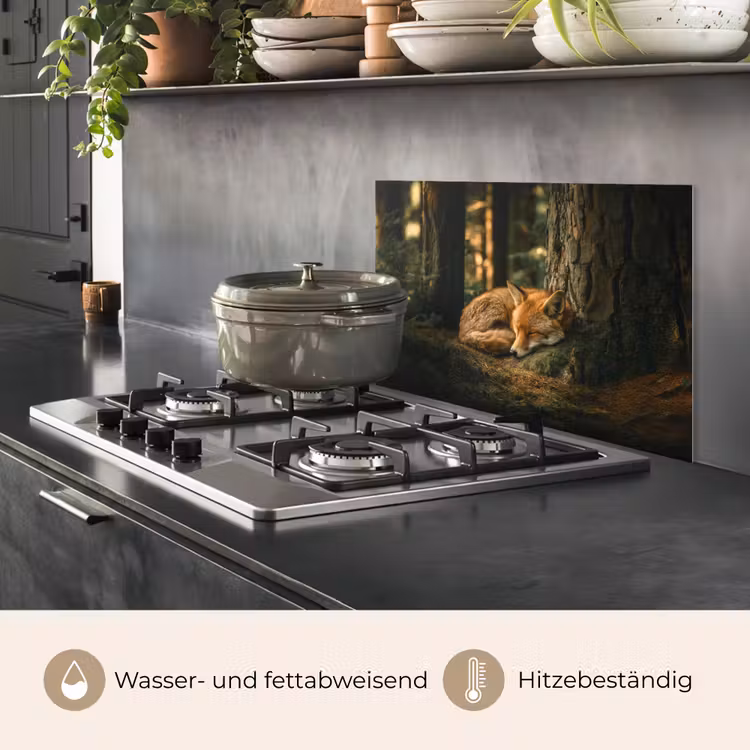 Vos - Bos - Slapen keuken achterwand spatscherm klein -usp_DE