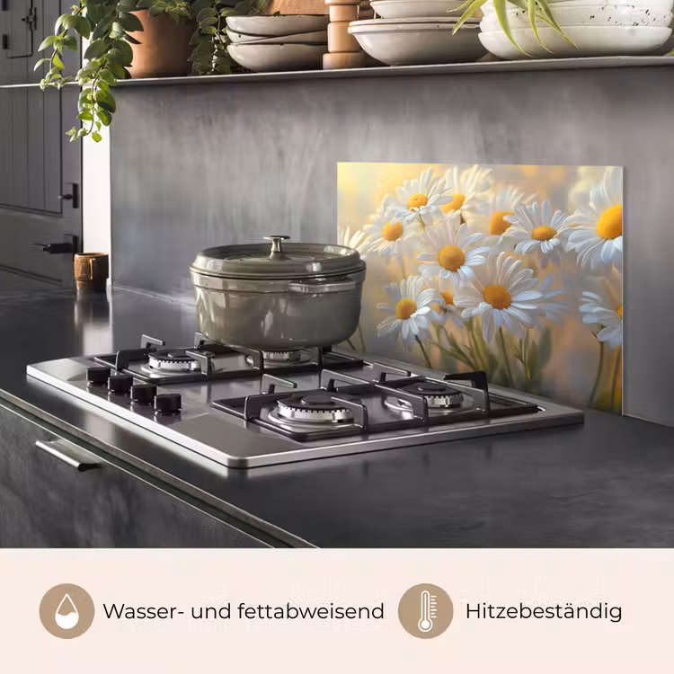 Madeliefjes - Wit - Zonlicht keuken achterwand spatscherm klein -usp_DE
