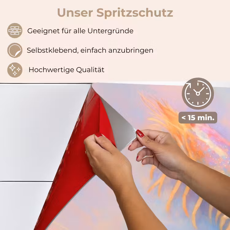 Garnaal - Subtiele structuur - Blauw - Roze keuken achterwand spatscherm klein -spatscherm_DE