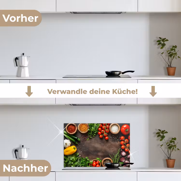 Tuin van Versheid keuken achterwand spatscherm klein -voor_na_DE