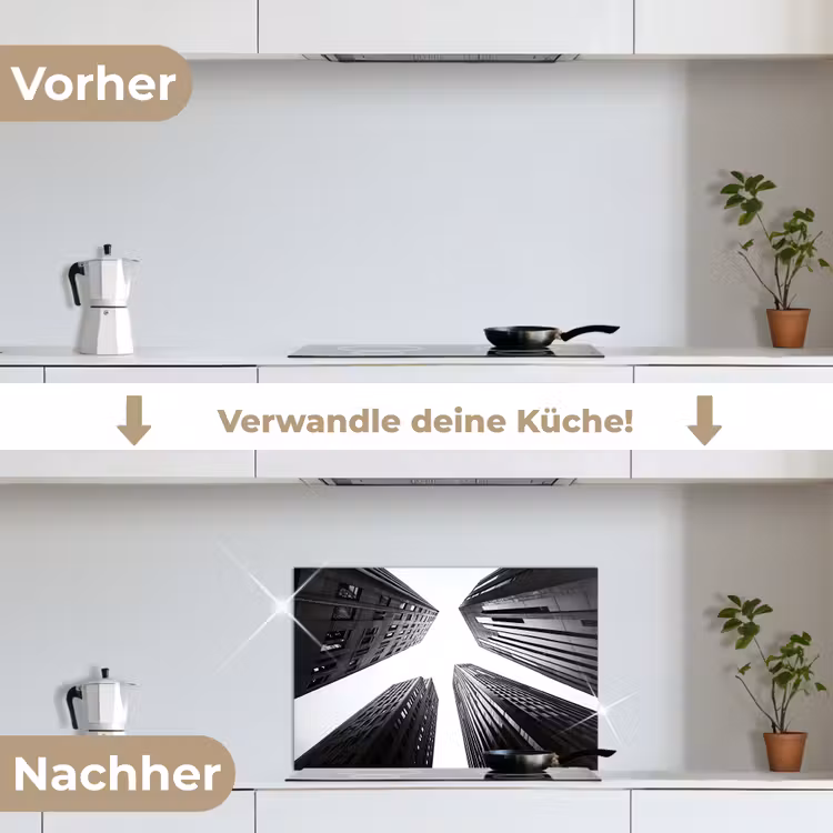 Gebouwen - Lucht - Zwart keuken achterwand spatscherm klein -voor_na_DE