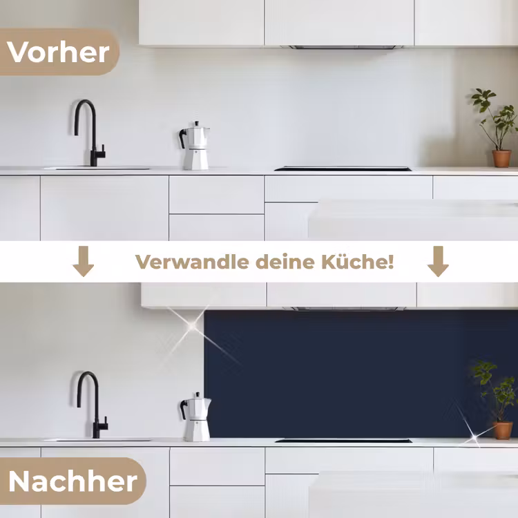 Geldersblauw - Blauw - Klassiek keuken achterwand 2 middel 871 -voor-na_DE