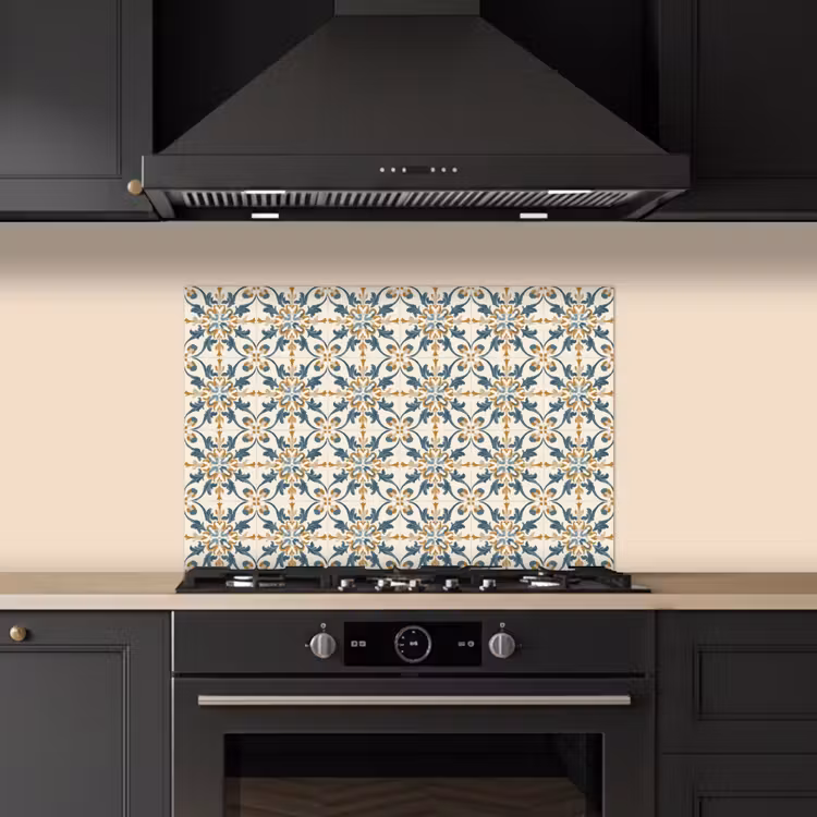 Patroon - Klassiek - Kleurrijk keuken achterwand spatscherm klein 900 -sfeer1