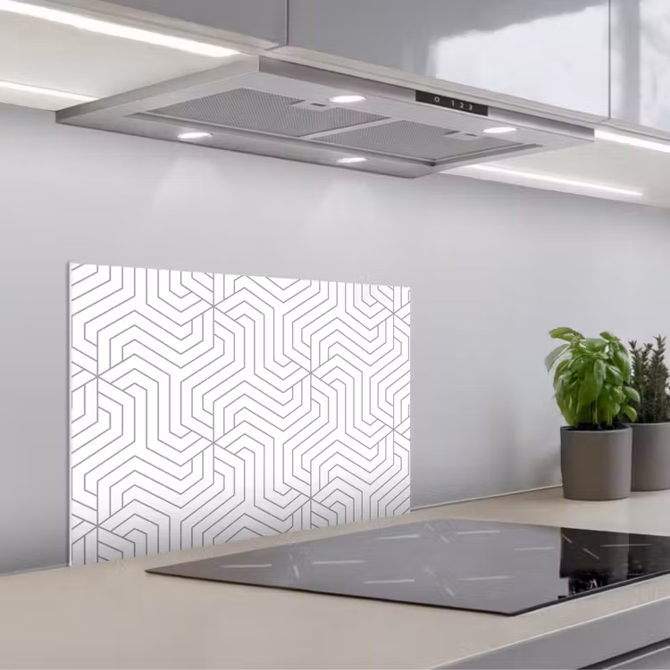 Geometrie - Lijn - Patroon keuken achterwand spatscherm klein 900 -3d_schuin