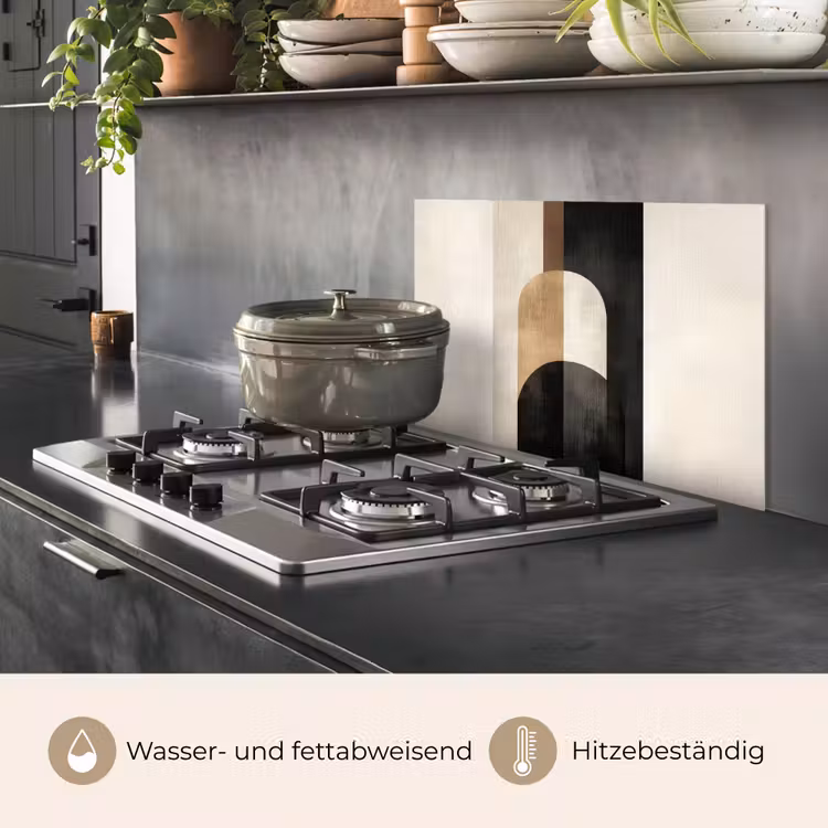 Geometrische - Vormen - Wit keuken achterwand spatscherm klein -usp_DE