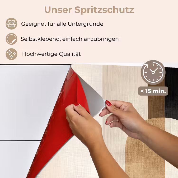 Geometrische - Vormen - Wit keuken achterwand spatscherm klein -spatscherm_DE