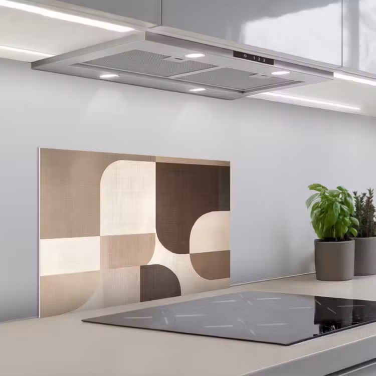 Geometrisch - Geweven structuur - Modern keuken achterwand spatscherm klein -3d_schuin