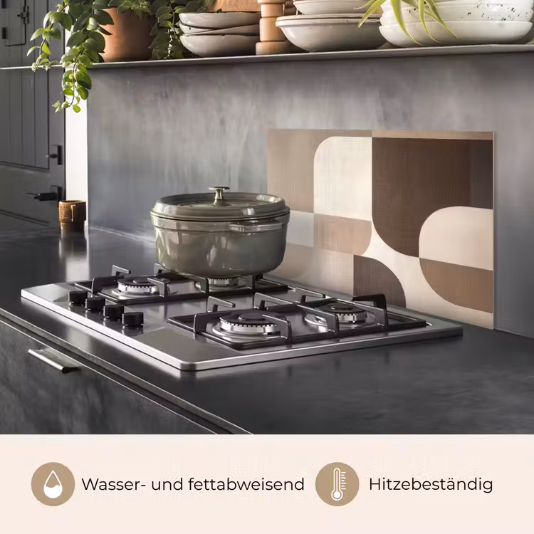 Geometrisch - Geweven structuur - Modern keuken achterwand spatscherm klein -usp_DE