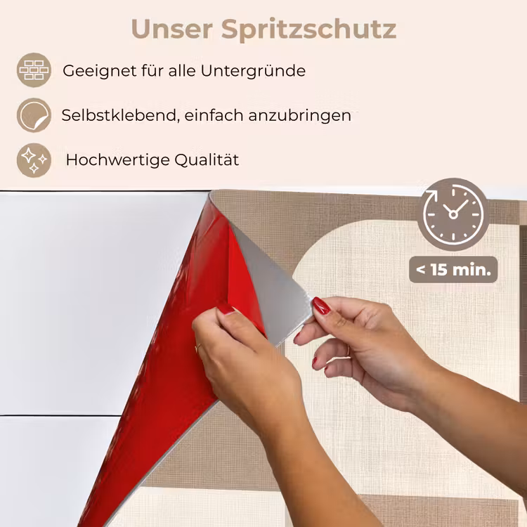 Geometrisch - Geweven structuur - Modern keuken achterwand spatscherm klein -spatscherm_DE