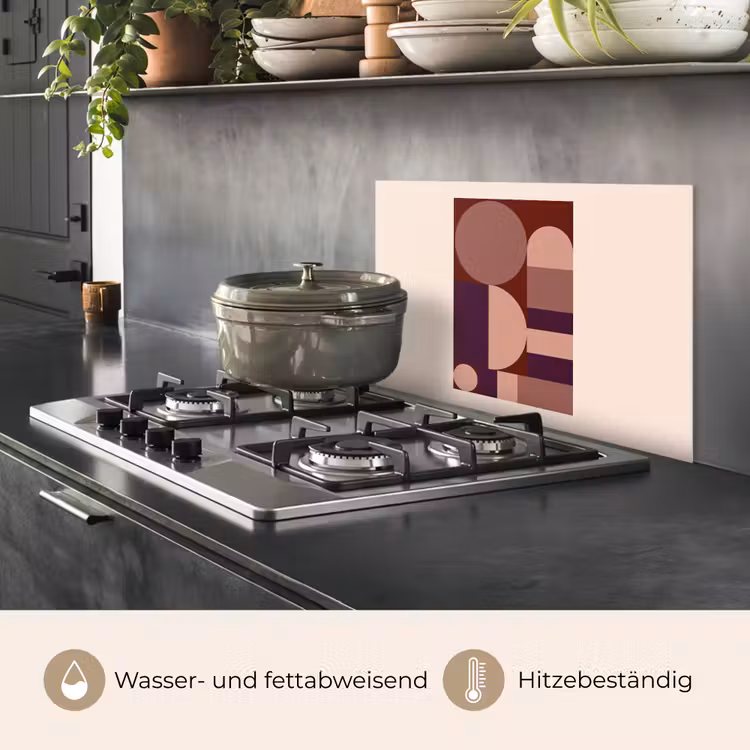 Geometrisch - Cirkels - Rood keuken achterwand spatscherm klein -usp_DE