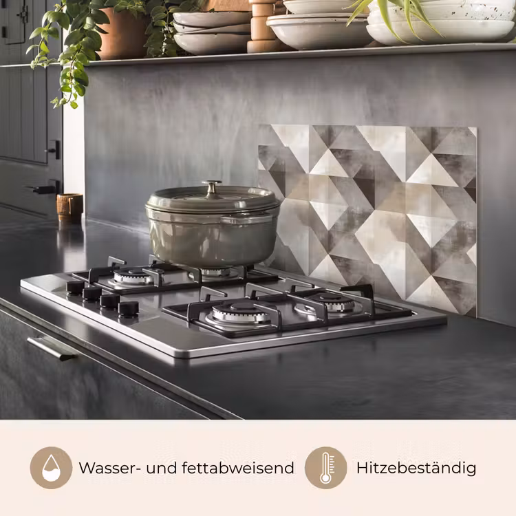 Geometrisch - Motief - Aardetinten keuken achterwand spatscherm klein 900 -usp_DE