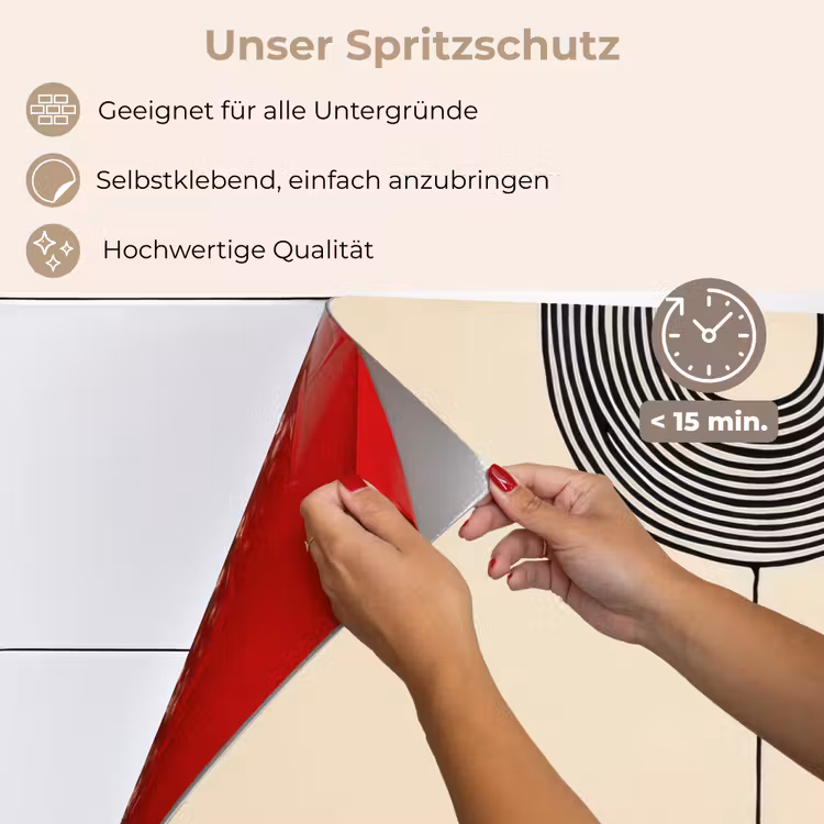 Geometrische bogen - Minimalistisch - Symmetrisch keuken achterwand spatscherm klein -spatscherm_DE