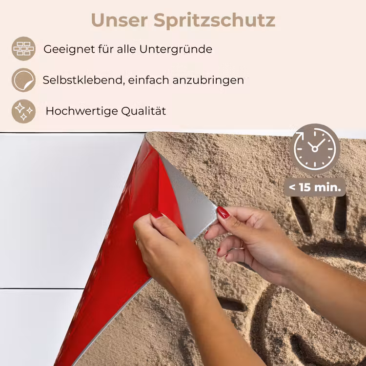 Gezichtje - Zon - Zand - Getekend keuken achterwand spatscherm klein -spatscherm_DE