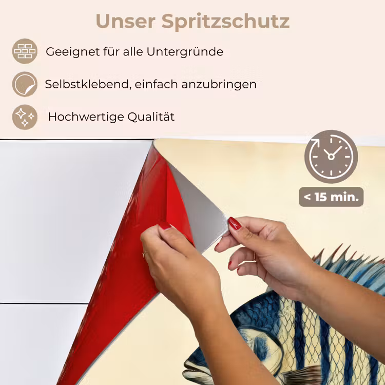Gestreept - Donkerblauw - Rugvin - Vis keuken achterwand spatscherm klein -spatscherm_DE