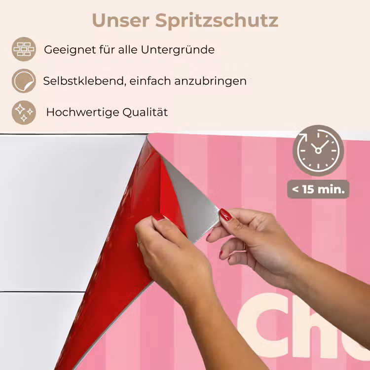 Gestreept - Roze - Chéri keuken achterwand spatscherm klein -spatscherm_DE