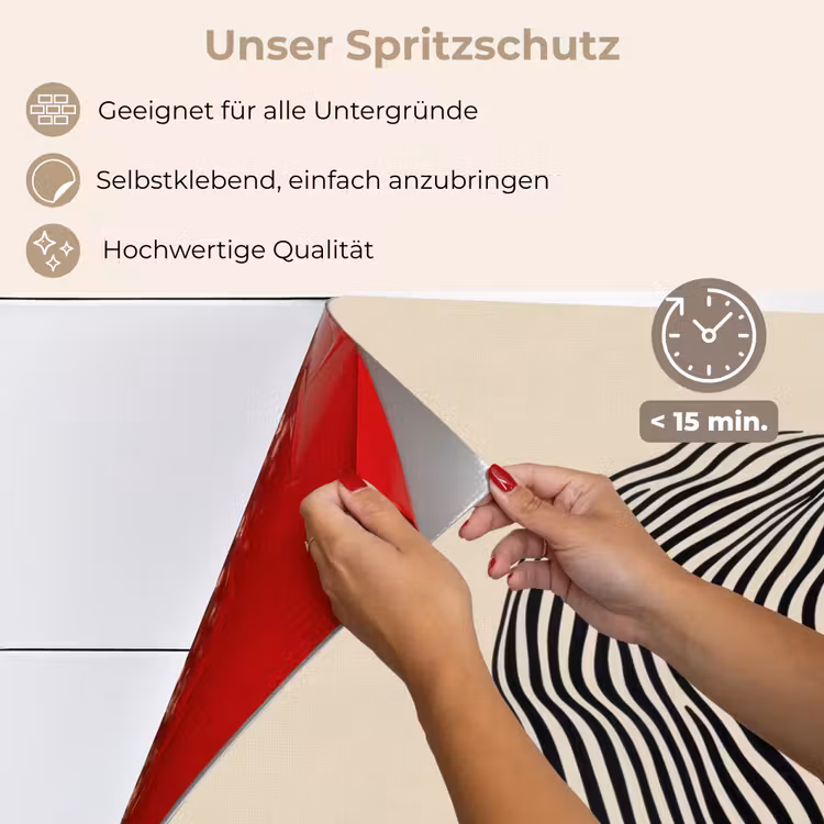 Golvend - Lijnen - Abstract - Silhouet keuken achterwand spatscherm klein -spatscherm_DE