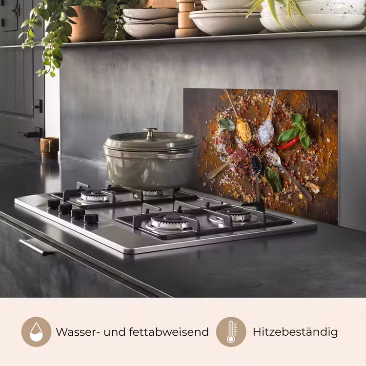 Specerijen - Kruiden - Lepels - Zout - Bruin - Keuken keuken achterwand spatscherm klein -usp_DE