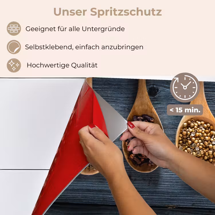 Kruiden - Lepels - Hout - Keuken - Specerijen - Industrieel keuken achterwand spatscherm klein -spatscherm_DE