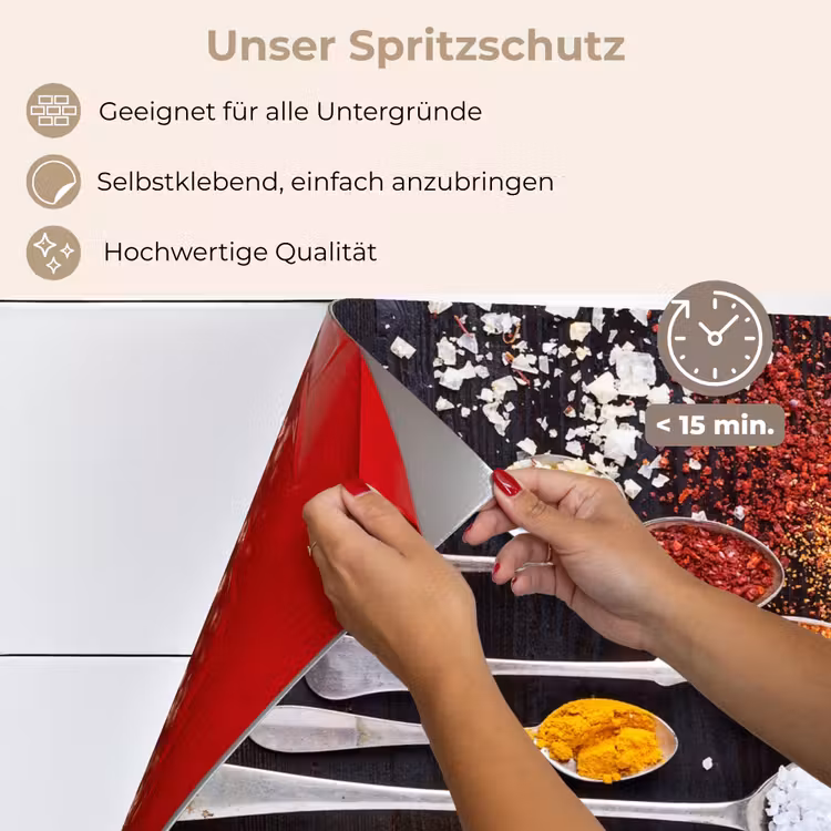 Kruiden - Lepels - Specerijen - Industrieel keuken achterwand spatscherm middel -spatscherm_DE