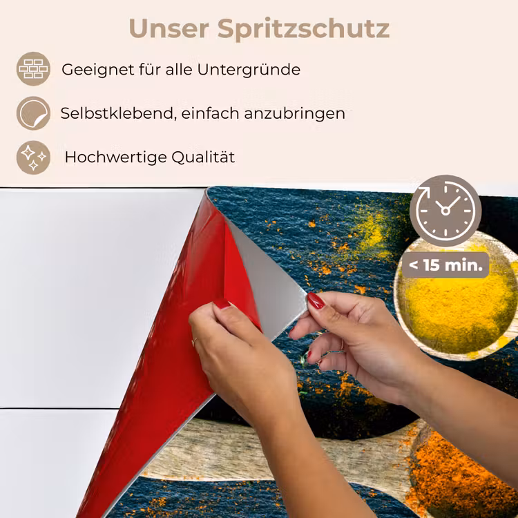 Specerijen - Lepel - Kruiden - Bruin - Geel - Groen keuken achterwand spatscherm klein -spatscherm_DE