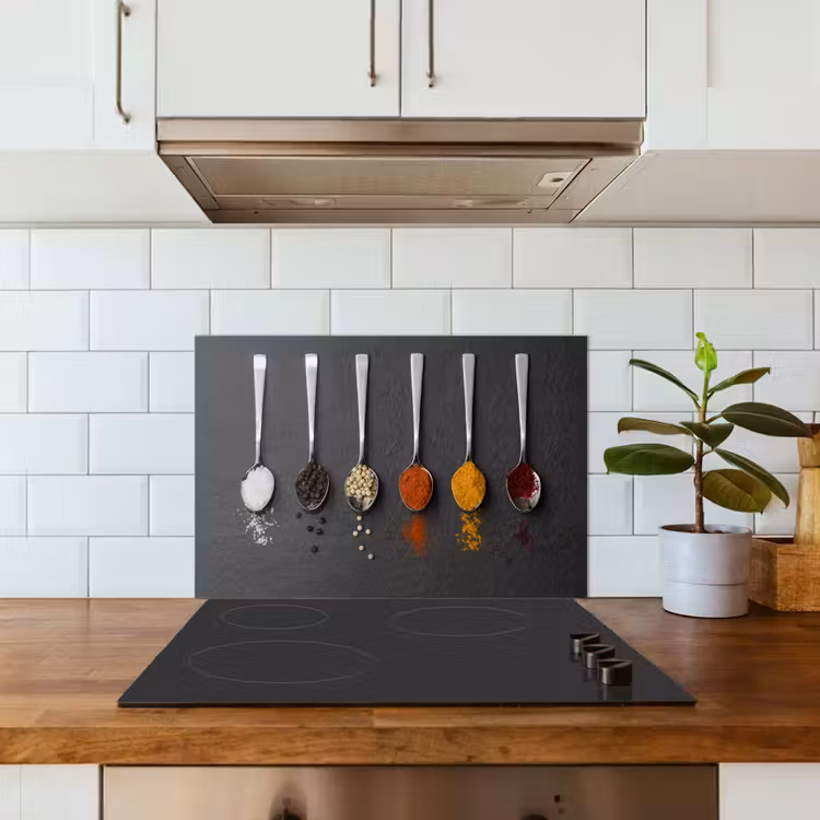 Specerijen - Lepels - Tafel - Rustiek - Kruiden keuken achterwand spatscherm klein -sfeer2