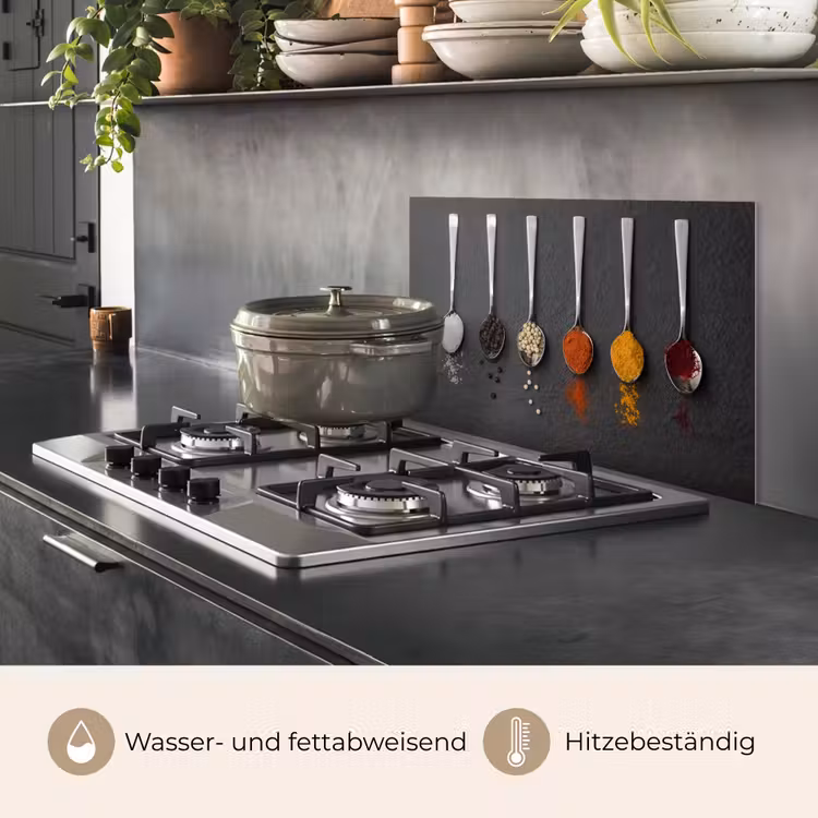 Specerijen - Lepels - Tafel - Rustiek - Kruiden keuken achterwand spatscherm klein -usp_DE