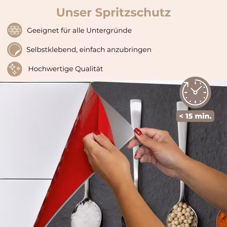 Specerijen - Lepels - Tafel - Rustiek - Kruiden keuken achterwand spatscherm klein -spatscherm_DE