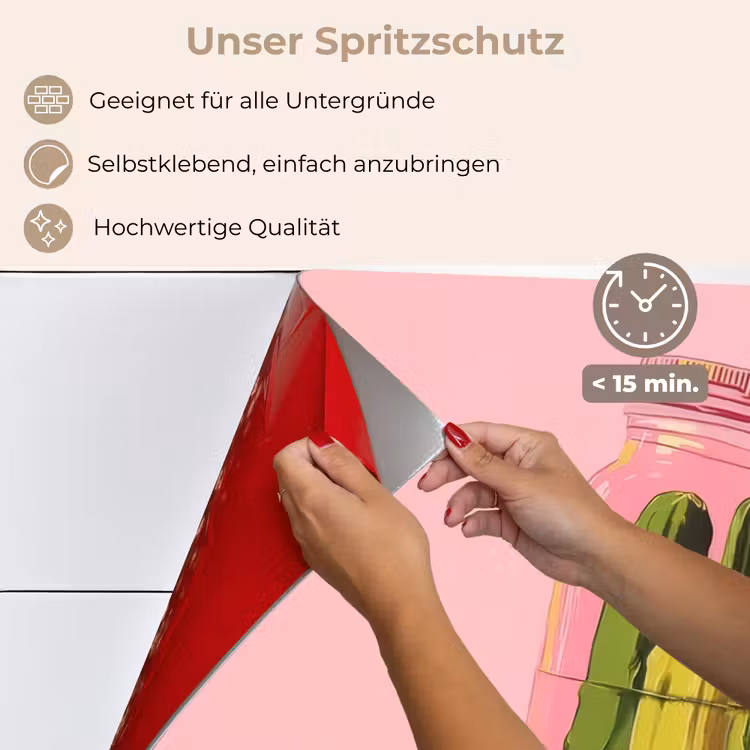 Augurken - Pot - Schaduw - Roze keuken achterwand spatscherm klein -spatscherm_DE
