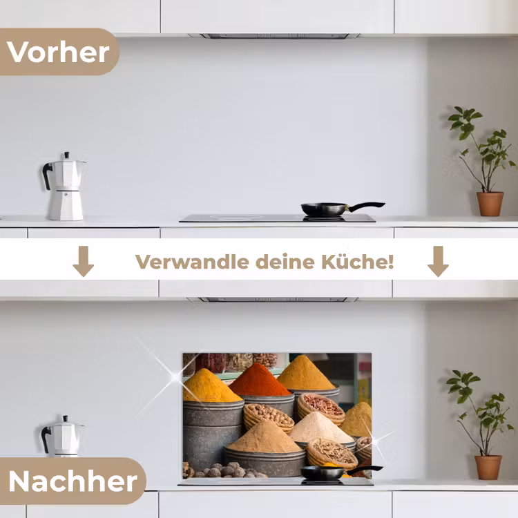 Specerijenmarkt Impressie keuken achterwand spatscherm klein -voor_na_DE