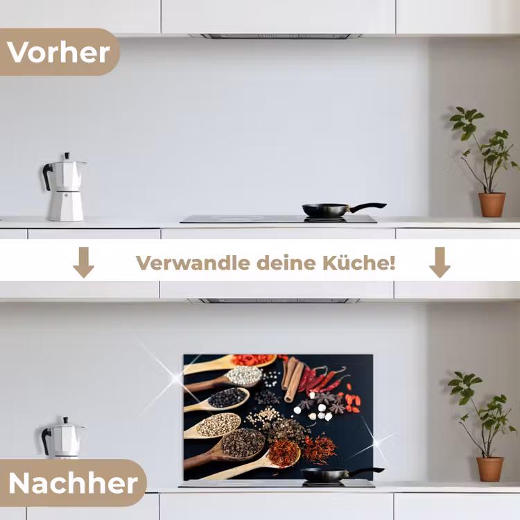 Specerijen Symfonie keuken achterwand spatscherm klein -voor_na_DE