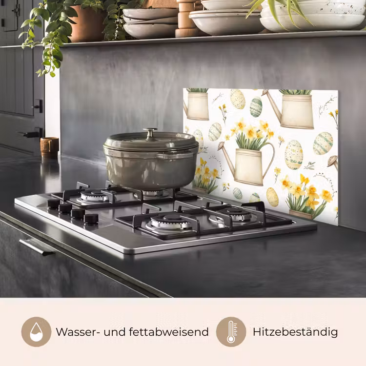 Gieter - Bloemen - Eieren keuken achterwand spatscherm klein -usp_DE