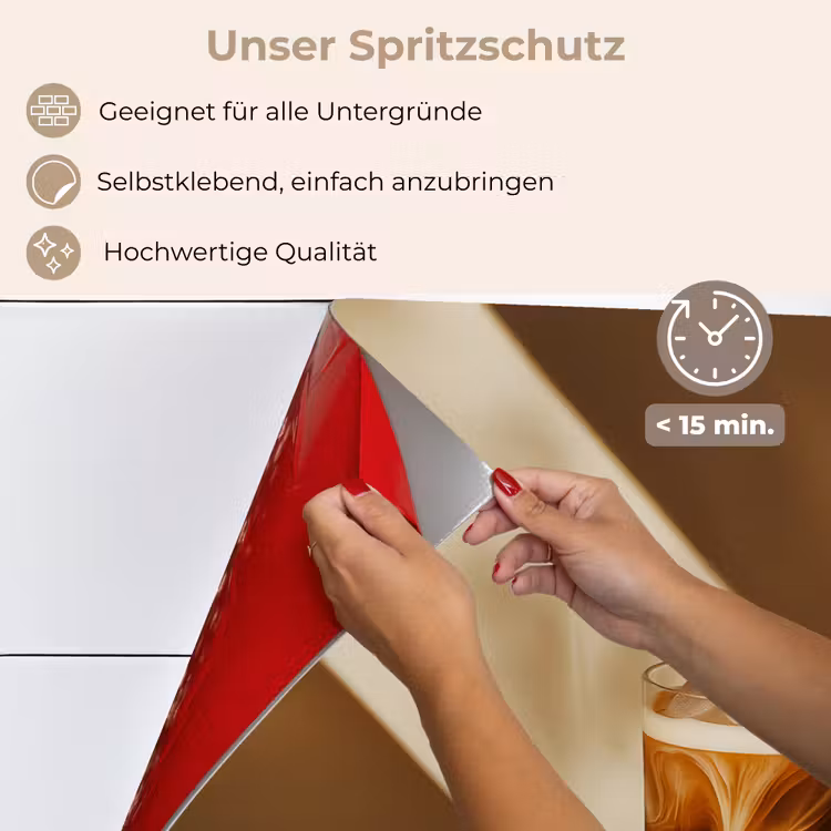 Glas - Ijskoffie - Schaduw - Bruin keuken achterwand spatscherm klein -spatscherm_DE