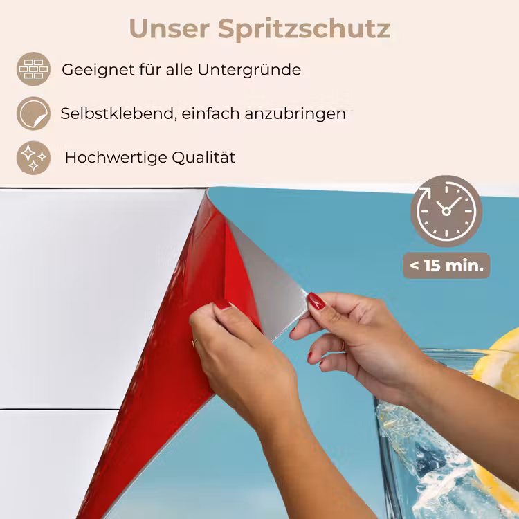 Glas - ijsblokjes - Citroen keuken achterwand spatscherm klein -spatscherm_DE