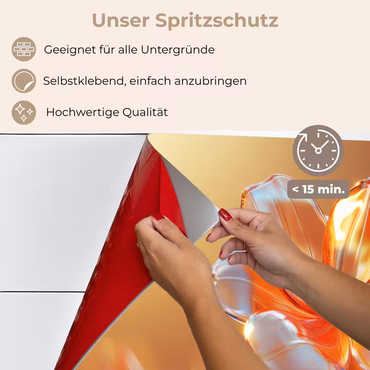 Glazen - Bloem - Zonlicht keuken achterwand spatscherm klein -spatscherm_DE