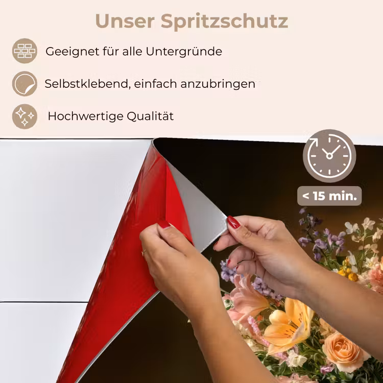 Glazen - Bloemen - Boeket - Kleuren keuken achterwand spatscherm klein -spatscherm_DE