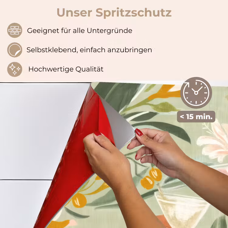 Glazen - Proosten - Bladeren - Groen keuken achterwand spatscherm klein -spatscherm_DE