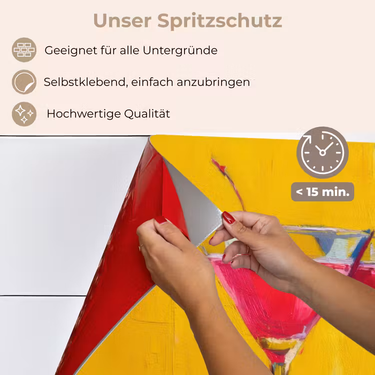 Glazen - Cocktail - Citroen - Kers keuken achterwand spatscherm klein -spatscherm_DE