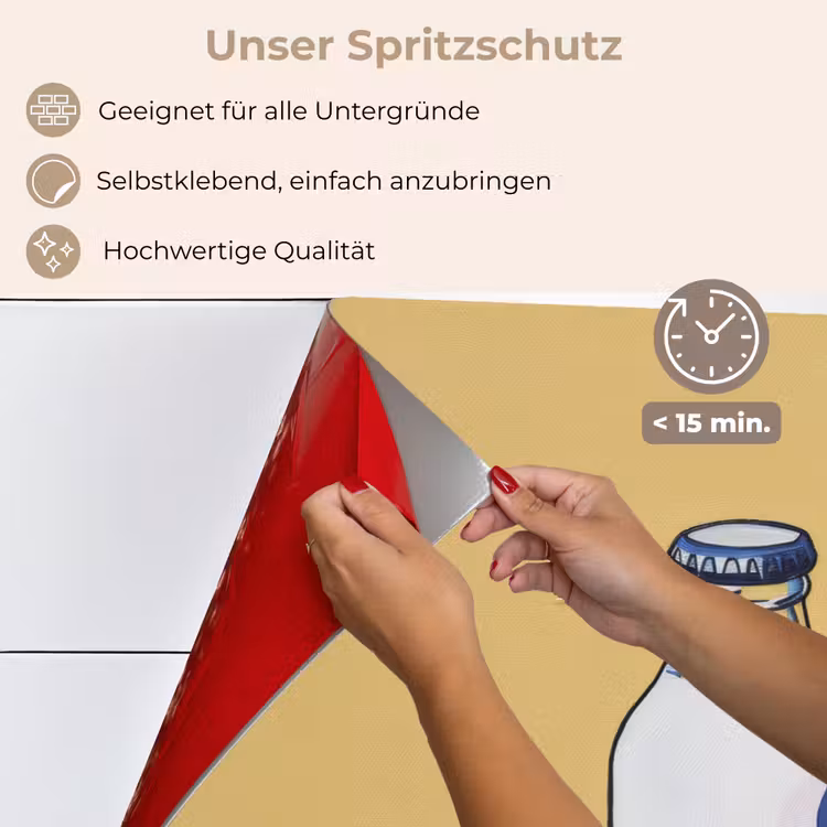 Glazen - Fles - Illustratie - Melk keuken achterwand spatscherm klein -spatscherm_DE