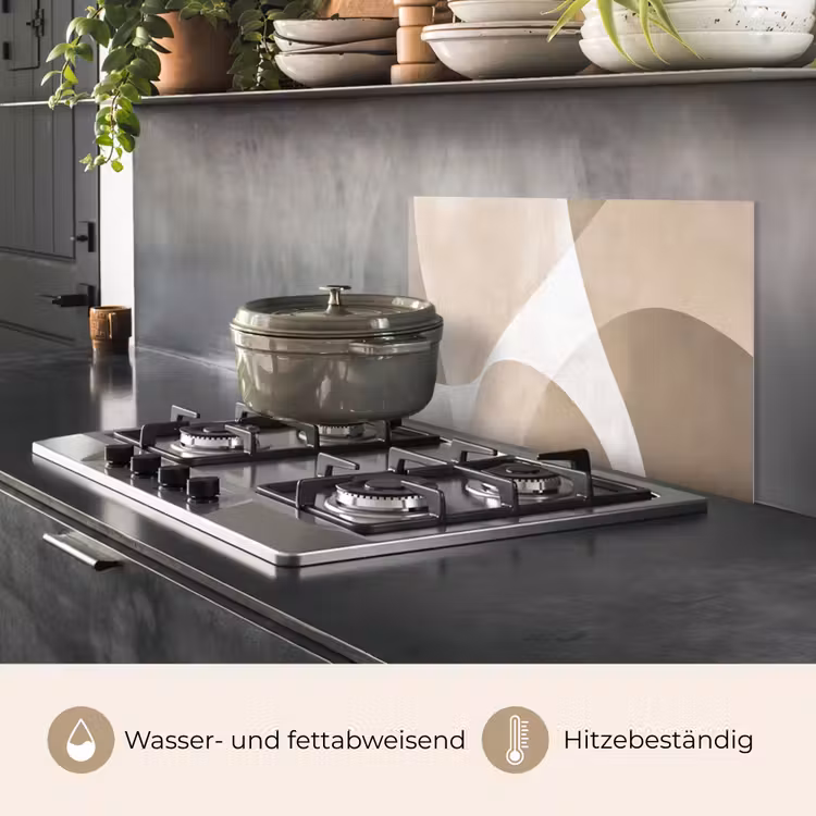 Vloeiende vlakken - Harmonieus - Golvend keuken achterwand spatscherm klein -usp_DE