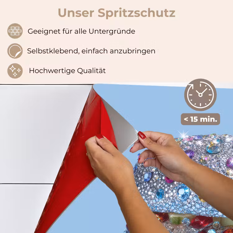 Glitters - Hamburger - Blauw keuken achterwand spatscherm klein -spatscherm_DE