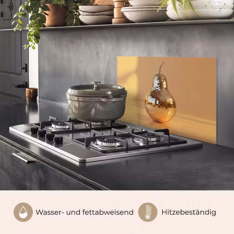 Goud - Disco - Glitter - Peer keuken achterwand spatscherm klein -usp_DE