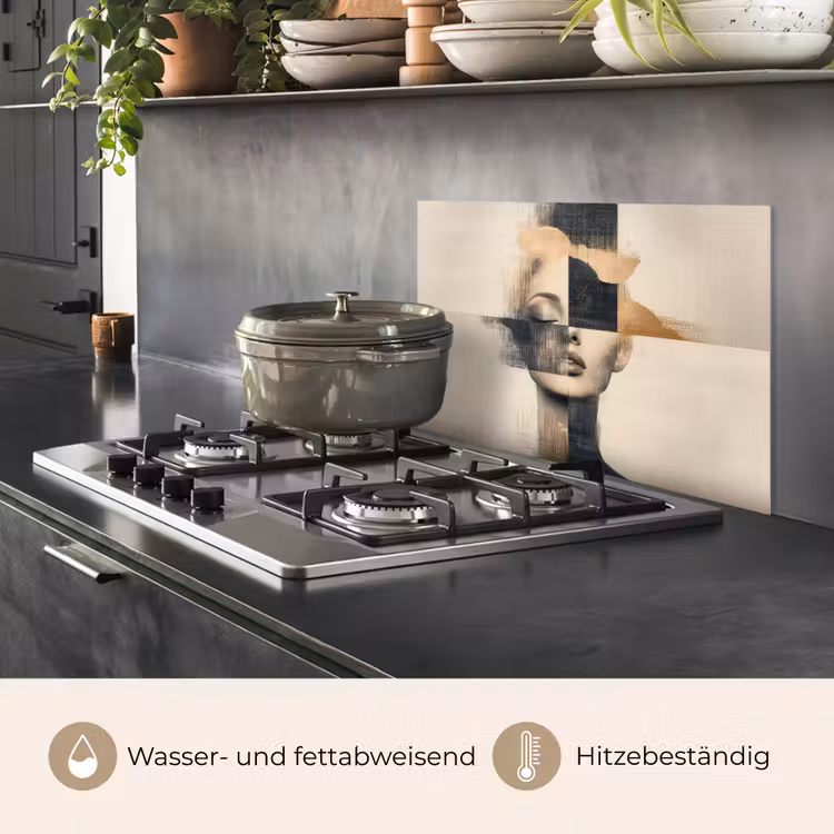 Goud - Vrouw - Rechthoeken keuken achterwand spatscherm klein -usp_DE