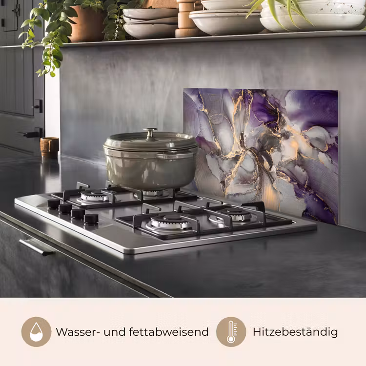 Goud - Paars - Marmer keuken achterwand spatscherm klein -usp_DE