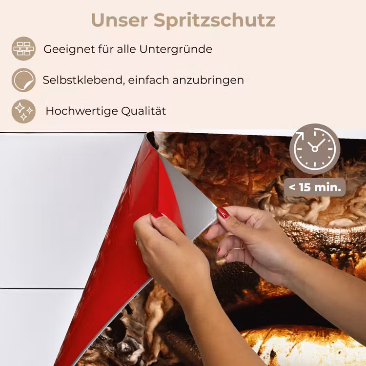 Goud - Lippen - Kunst keuken achterwand spatscherm klein -spatscherm_DE