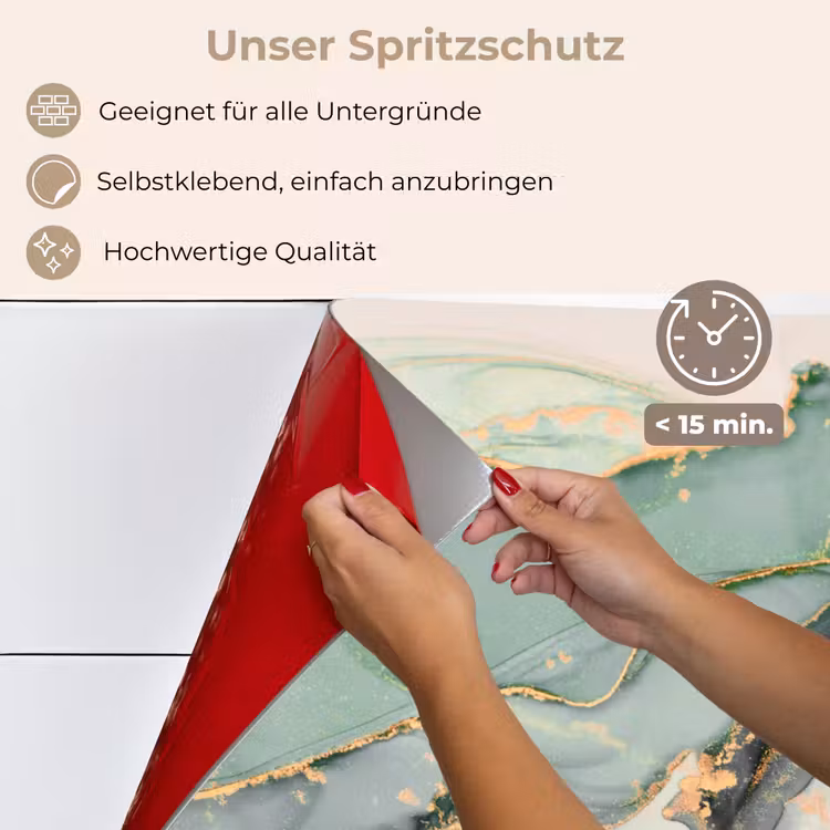 Goud - Marmer - Groen - luxe - Glitter - Marmerlook keuken achterwand spatscherm klein -spatscherm_DE