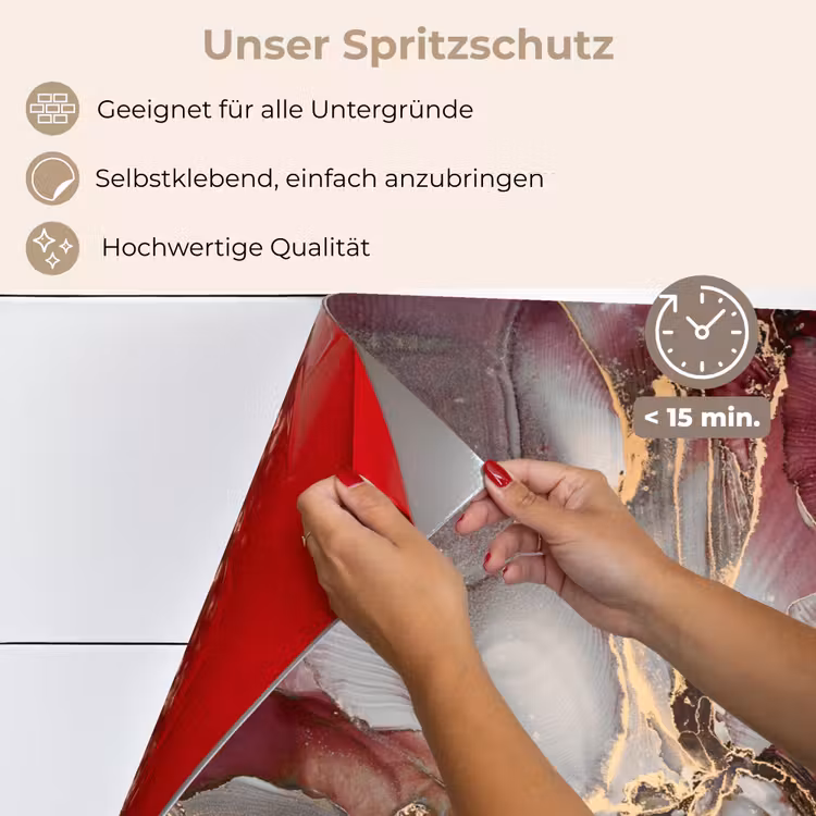 Goud - Marmer - Paars keuken achterwand spatscherm klein -spatscherm_DE